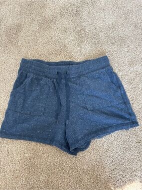 Athletic Works Women's Heather Navy Drawstring Athletic Shorts